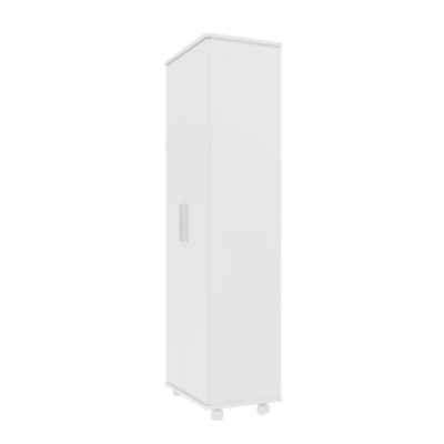 Chelsea shoe cabinet 4 doors modern glossy white oak 140x35x111cm