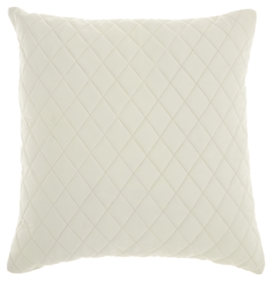 Modern Quilted Leather Couture Pillow, , large