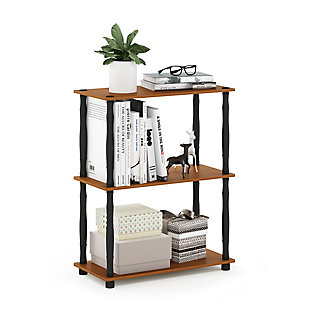 Furinno Turn-N-Tube Series storage shelves comes in 2-3-4-5-Tiers and variety of width and depth. This series of products also includes difference sizes width, height and different fun colors. This series is designed to meet the demand of fits in space, fits on budget and yet durable and efficient furniture. It is proven to be the most popular RTA furniture due to its functionality, price, and the no hassle assembly. The DIY project in assembling these products can be fun for kids and parents. There are no screws involved, thus it is totally safe to be a family project. Just turn the tube to connect the panels to form a storage shelf. The materials comply with  particle board for furniture processed from parts of rubber trees. There is no foul smell of chemicals, durable and it is the most stable medium density composite wood used to make RTA furniture. Care instructions: Wipe clean with clean damped cloth. Avoid using harsh chemicals. Pictures are for illustration purpose. All decor items are not included in this offer.Simple stylish design comes in multiple color options, is functional and suitable for any room. | Material: carb compliant composite wood and pvc tubes. | Fits in your space, fits on your budget. | Sturdy on flat surface. Easy no hassle no tools 5-minutes assembly even a kid can accomplish. | Holds up to 25 lbs per shelf. Product dimension: 23.6(w)x11.6(d)x29.5(h) inches | Rounded edge design prevents potential injuries.
