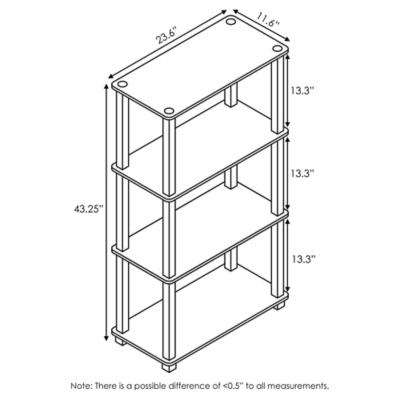 Furinno Turn-S-Tube 4-Tier Shoe Rack