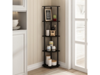 Furinno Turn-N-Tube 5 Tier Corner Display Rack Multipurpose Shelving Unit