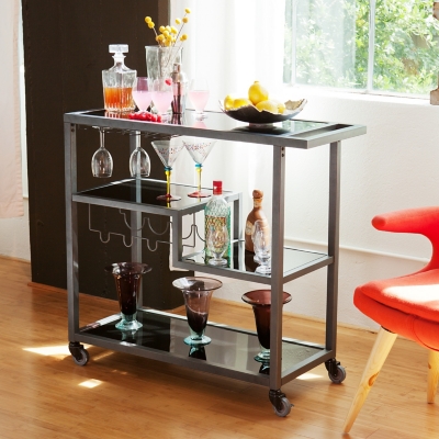 Holly & Martin Bar Cart, Gray, large