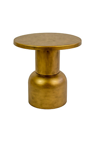 Kalalou Antique Brass Metal Accent Table, , large