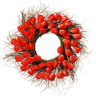 National Tree Company Red Tulip Wreath, , large
