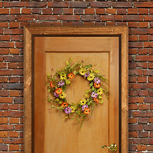 National Tree Company Floral Wreath, , rollover