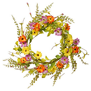 National Tree Company Floral Wreath, , large