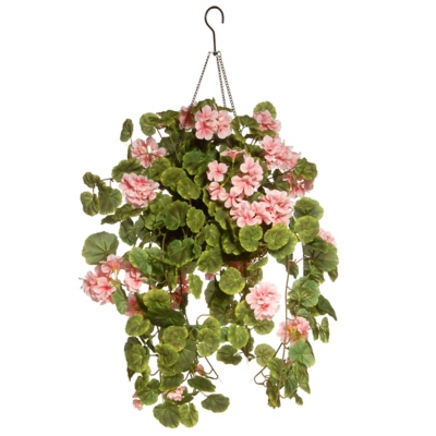 National Tree Company Geranium Hanging Basket, , large