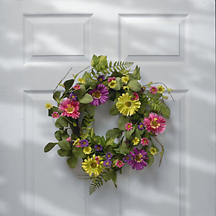National Tree Company Spring Flowers Wreath, , rollover
