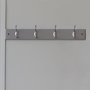 Home Basics 4 Double Hook Wall Mounted Hanging Rack, , rollover