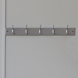 Home Basics 5 Double Hook Wall Mounted Hanging Rack, , rollover