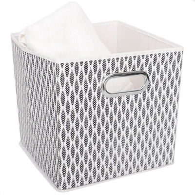 Home Basics Fern Collapsible Storage Cube with Handle, , large