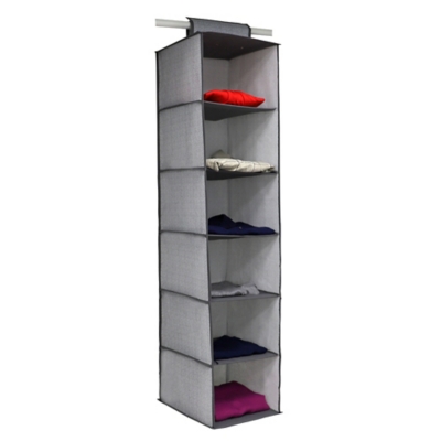 Home Basics Herringbone 6 Shelf Closet Organizer, , large