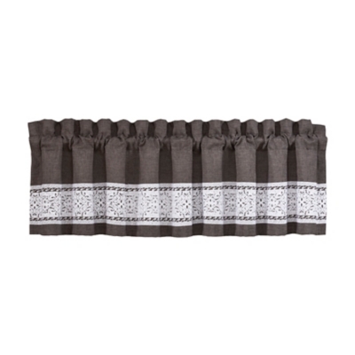 J.Queen New York Flint Window Straight Valance, Charcoal