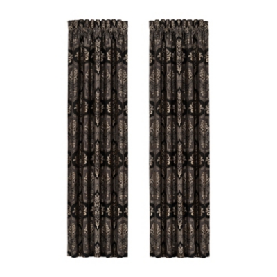 J. Queen New York Windham 84 Window Panel Pair, Black