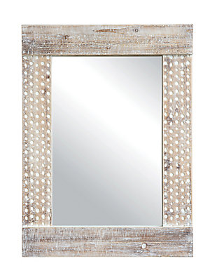 Creative Co Op Wall Mirror With White, Ashley Furniture Decorative Wall Mirrors