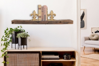 Creative Co-Op Reclaimed Wood Floating Wall Shelf | Ashley