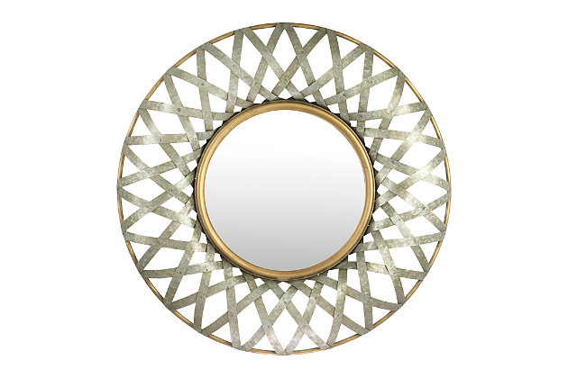 Creative Co Op Round Metal Wall Mirror, Ashley Furniture Decorative Wall Mirrors