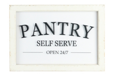 Creative Co-Op Distressed Wood Framed Pantry Sign, , large