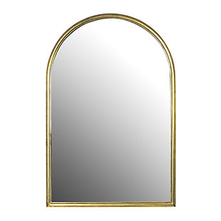 Creative Co-Op Arched Metal Wall Mirror, Gold, , large