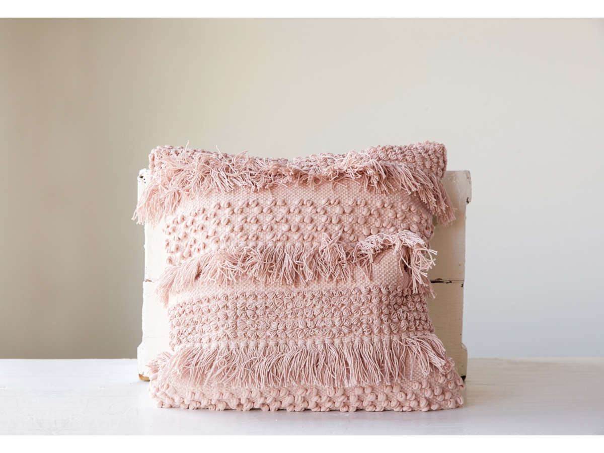 Storied Home Fringe Throw Pillow Ashley