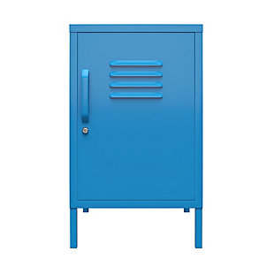 Novogratz Cache Metal Locker End Table, Blue, large
