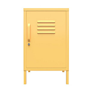Novogratz Cache Metal Locker End Table, Yellow, large