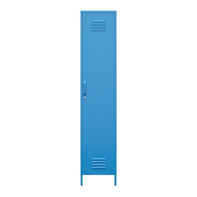 Novogratz Cache Single Metal Locker Storage Cabinet, Blue, large