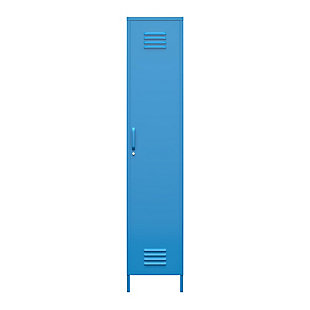 Novogratz Cache Single Metal Locker Storage Cabinet, Blue, large