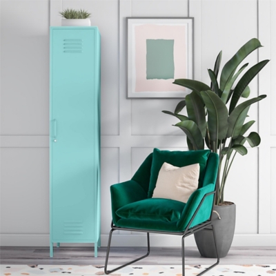 Novogratz Cache Single Metal Locker Storage Cabinet, Spearmint