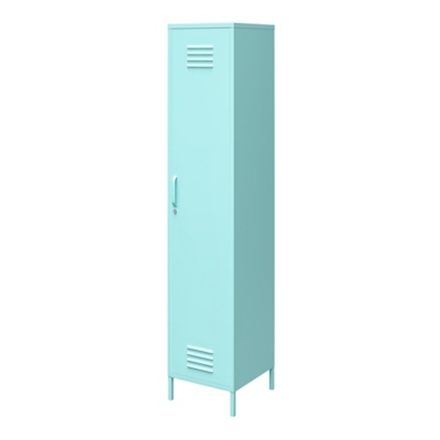 Novogratz Cache Single Metal Locker Storage Cabinet, Spearmint, large