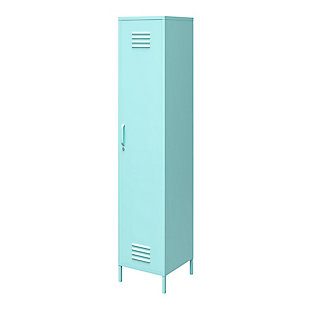 Novogratz Cache Single Metal Locker Storage Cabinet, Spearmint, large