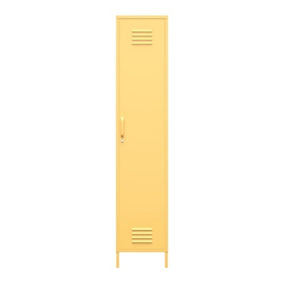 Novogratz Cache Single Metal Locker Storage Cabinet, Yellow, large