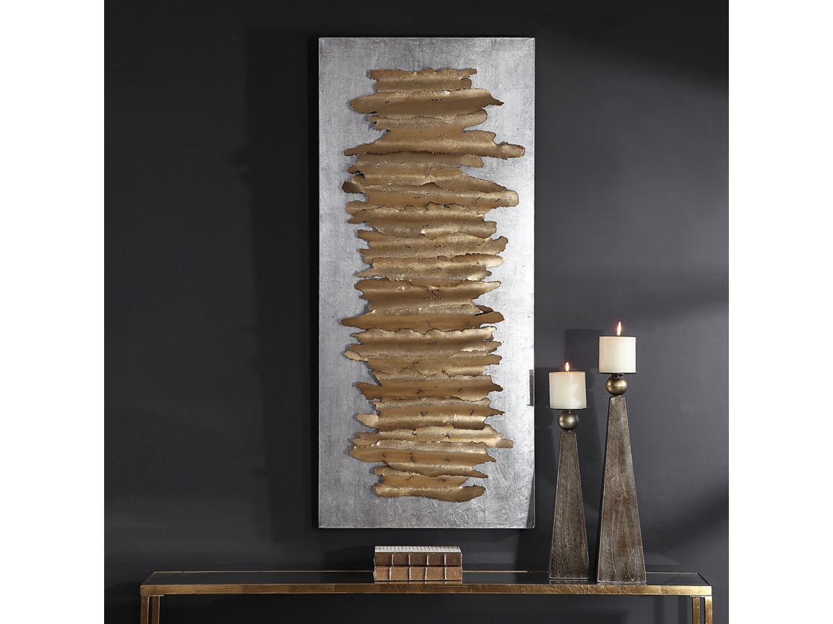 Uttermost Lev Gold Metal Wall Decor | Ashley, image size:1200x900