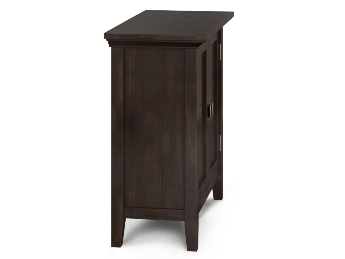 Simpli Home Redmond 32" Low Storage Cabinet, Brown, large