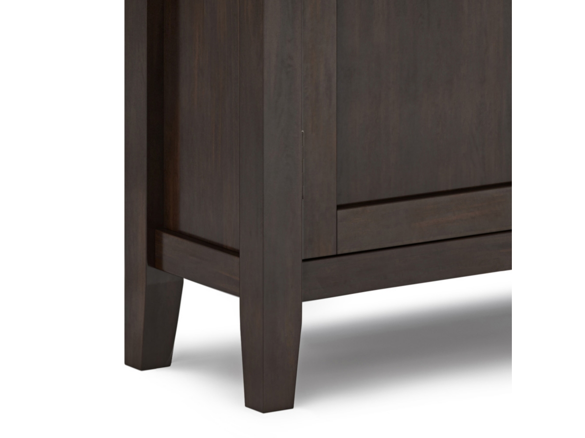 Simpli Home Redmond 32" Low Storage Cabinet, Brown, large