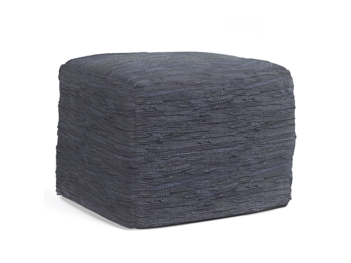 Simpli Home Fredrik Woven Leather Square Pouf, , large