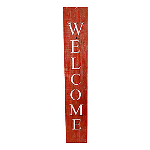 Rustic Rustic Farmhouse 5' Rustic Red Welcome Sign Front Porch, Rustic Red, large