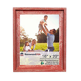 BarnwoodUSA Farmhouse Signature 16x20 Rustic Red Picture Frame, Rustic Red, large