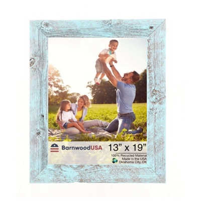 BarnwoodUSA Farmhouse 13x19 Robins Egg Blue Picture Frame (1.5" Molding), Robins Egg Blue, large