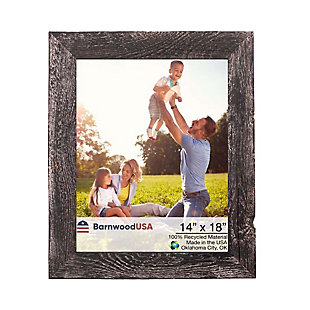 BarnwoodUSA Farmhouse 14x18 Smoky Black Picture Frame (1.5" Molding), Smoky Black, large