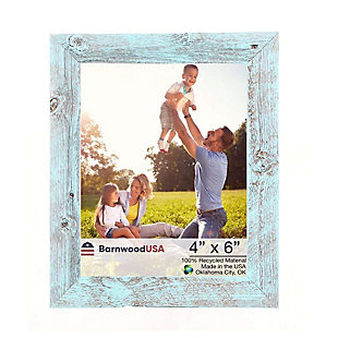 BarnwoodUSA Farmhouse 4x6 Robins Egg Blue Picture Frame (1.5" Molding), , large
