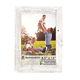BarnwoodUSA Farmhouse 8.5x14 White Wash Picture Frame (1.5" Molding), , large