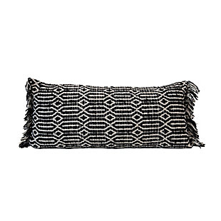 Creative Co-Op Bloomingville Abstract Pattern Woven Cotton Lumbar Pillow, , large