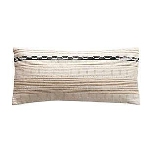 This fun, cotton embroidered pillow instantly upgrades any couch or chair, and catches the eye effortlessly with its multi colored pattern and gold metallic stitching. Made out of cotton and lumbar, this pillow brings both comfort and style to any seatingThis cotton lumbar pillow instantly upgrades any couch or chair, and catches the eye effortlessly with its multi colored pattern and gold metallic stitching | Made out of cotton lumbar | Multi colored pattern | Adds both style and comfort to any seat | 100% cotton