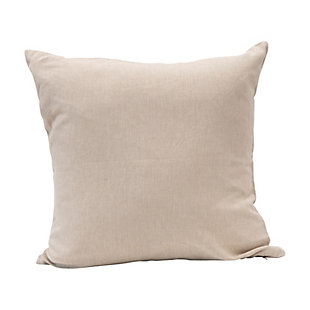 This cotton pillow is perfect for any dog-lovers. With a cream base and black letters, it spells out "Move Over The Dog Sits Here". Adorable addition to any couch or chair that the dog has claimed as its ownThis cotton pillow is perfect for any home with a dog, as it reads "move over the dog sits here" | Made out of cotton | Natural and black color | Adds both style and comfort to any seat | 100% cotton