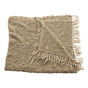 This hand-woven throw looks great over any couch or chair. Featuring a beautiful grey color with fun tassel detailing, this piece seamlessly adds both comfort and style to any seat. Its neutral color makes it perfect for blending in with any type of decor, and great for curling up withThis hand-woven acrylic blend throw looks great resting on couches and chairs, and features a beautiful grey color with tassels | Hand-woven acrylic blend | Perfect for any style home | Perfect for throwing over couches or chairs for both added style and comfort | 65% acrylic, 10% polyester, 10% rayon, 10% cotton, 5% other fiber