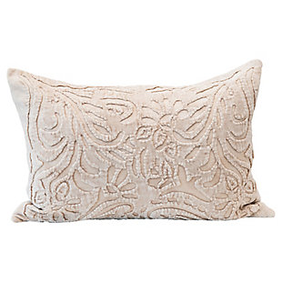 Creative Co-Op Cutwork Cotton Velvet Lumbar Pillow, , large