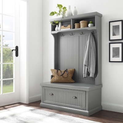 Crosley Seaside Hall Tree, Distressed Gray