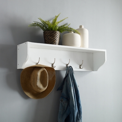 Crosley Harper Entryway Shelf, White