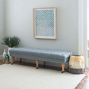 Miral Bed Bench, Gray, rollover
